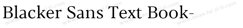 Blacker Sans Text Book字体转换
